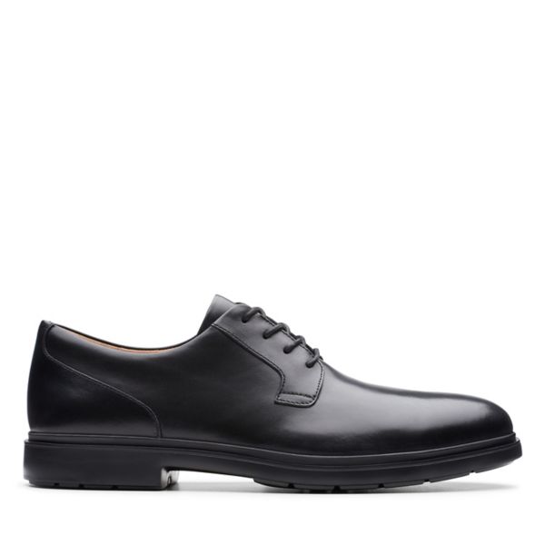 Clarks Mens Un Tailor Tie Wide Fit Shoes Black | CA-8471950